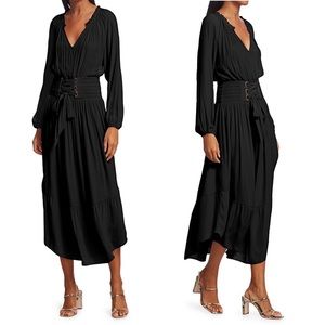 NWT- Ramy Brook Morgan Corset Waist Midi Dress